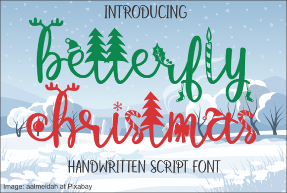 Betterfly Christmas: A Festive Typeface for Editorial Design
