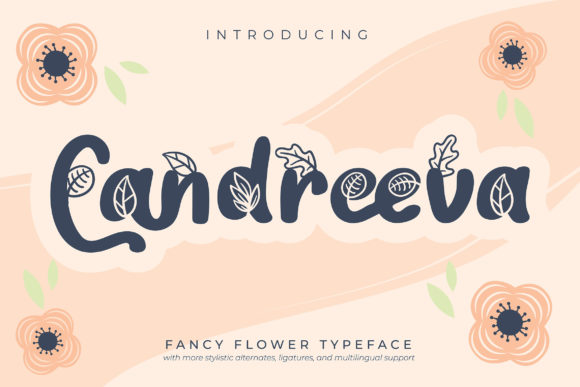 Candreeva: A Decorative Font for Autumn Web Design