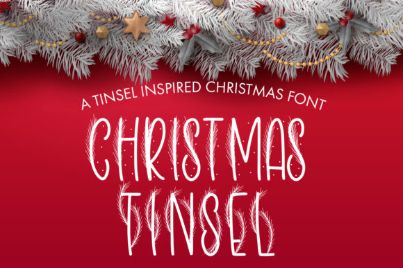 Christmas Tinsel Font: A Festive Display Typeface for Web Design