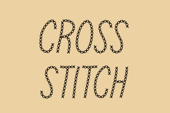 Cross Stitch: A Handcrafted Decorative Font for Editorial Design