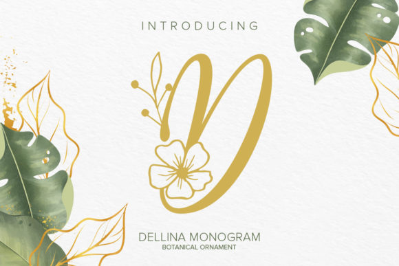 Dellina Monogram: A Decorative Font for Editorial Design