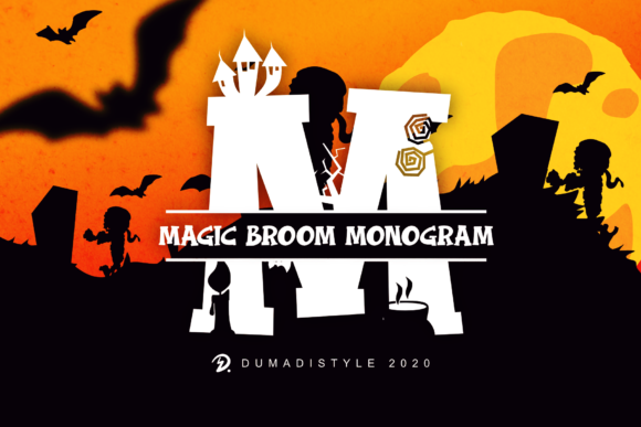 Designing with Magic Broom Monogram Typeface