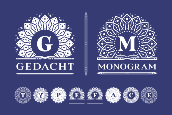Gedacht Monogram: A Decorative Font for Editorial Design