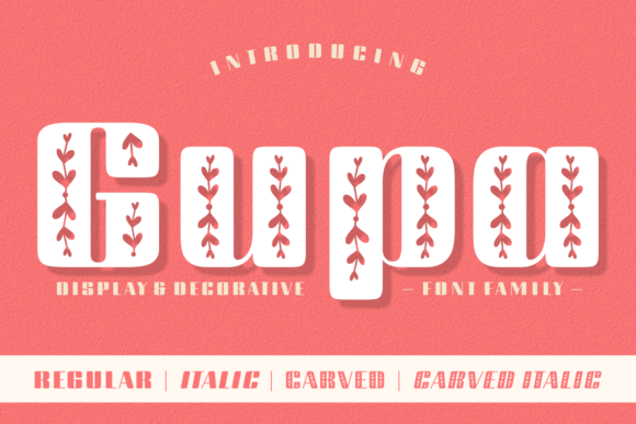 Gupa: A Floral Decorative Font for Handmade Brands