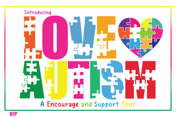 Love Autism: A Unique Decorative Font for Editorial Impact