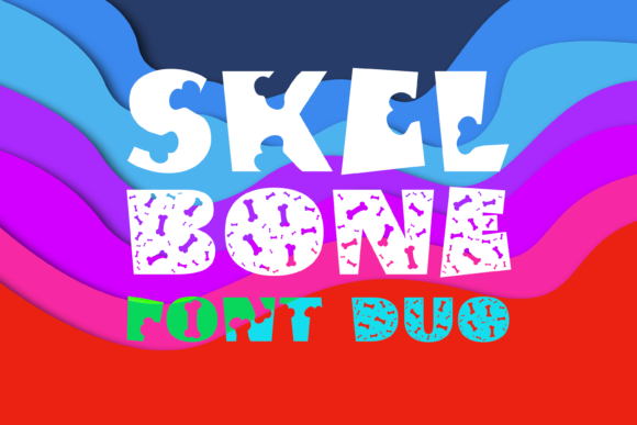 Skel Bone Duo: A Quirky Decorative Font for Your Brand