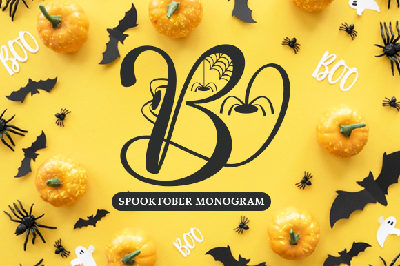 Spooktober Monogram: A Decorative Font for Editorial Mood
