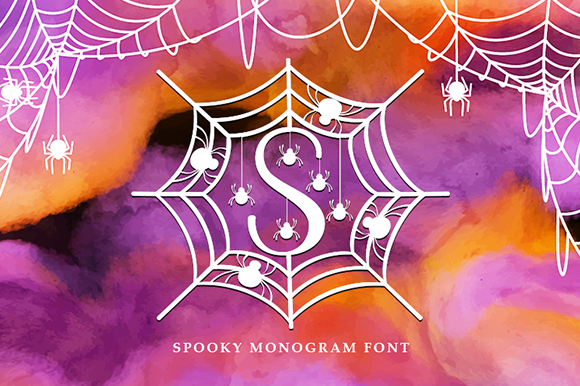 Spooky Monogram: A Unique Decorative Font for Halloween Branding